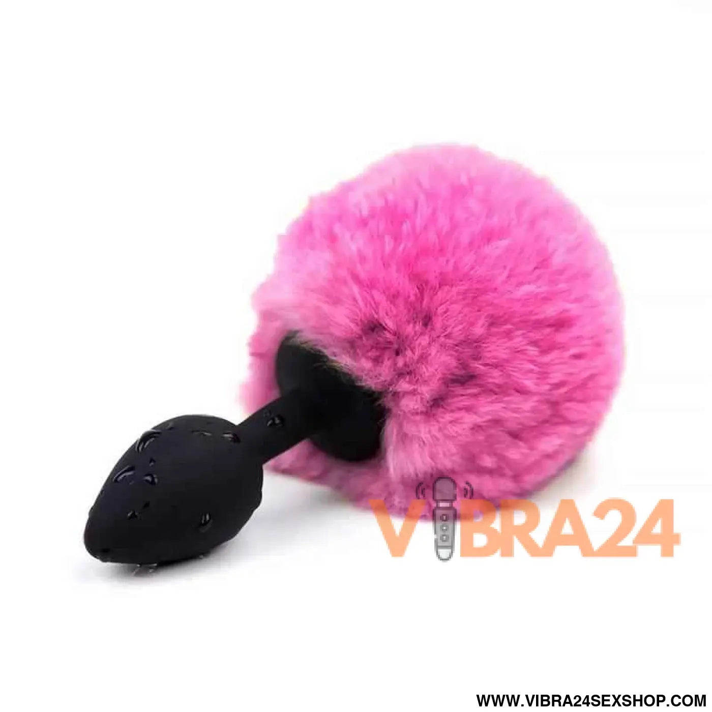 Butt Plug with Pompon Pink Size S