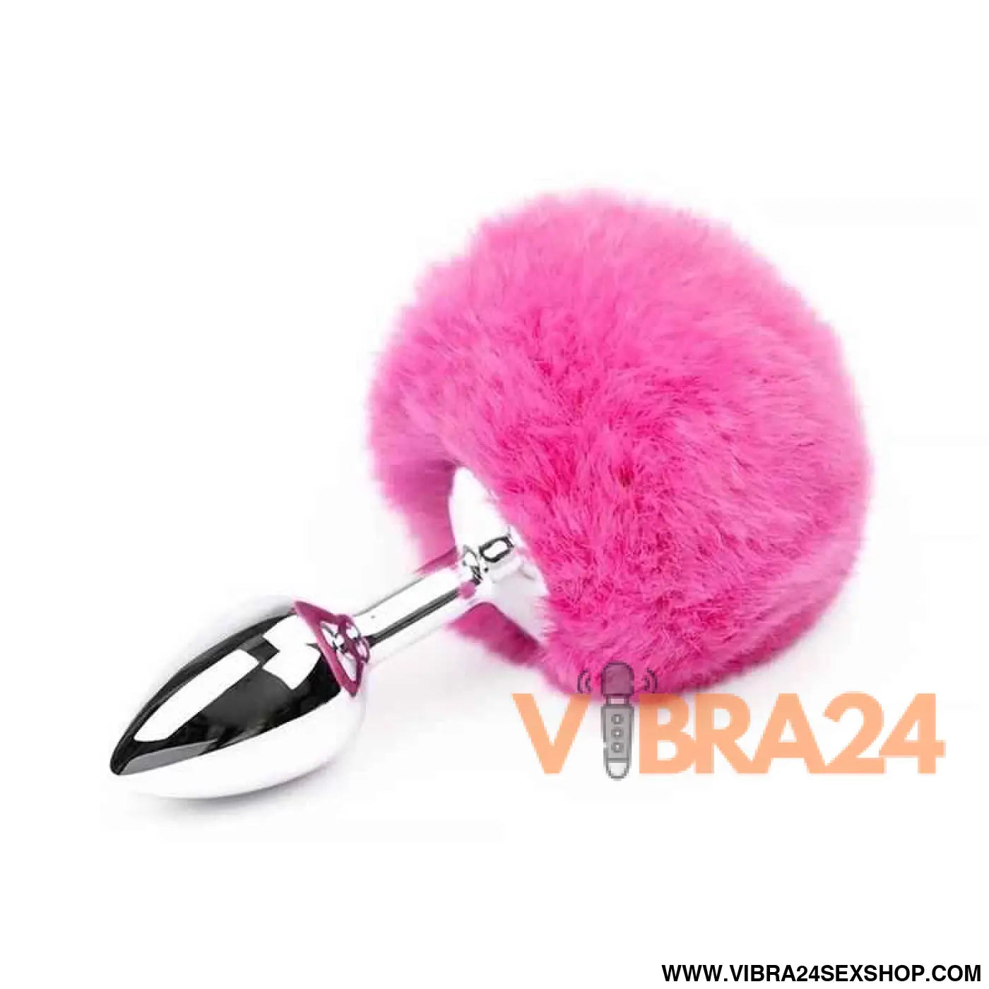 Butt Plug with Pompon Pink Size S