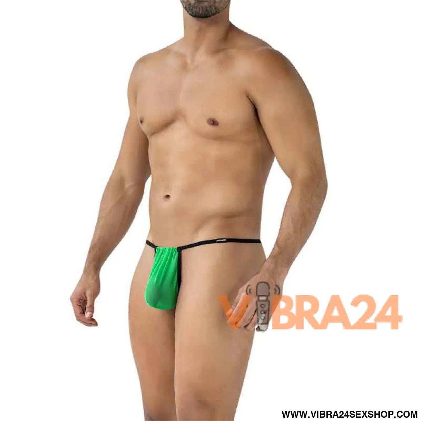 C4MSPX04 Fluo Pouch V-String Green - Size (interno):S/M