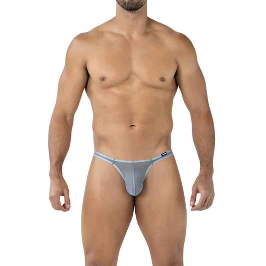 C4MSPX06 Brazilian Thong Mesh Grey