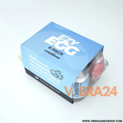 CAIXA COM 6 OVOS MASTURBADORES EZY EGG CRUSHIOUS