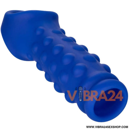 CALEXOTICS - ADMIRAL CAPA PARA PÊNIS COM FRISAS SILICONE LÍQUIDO AZUL