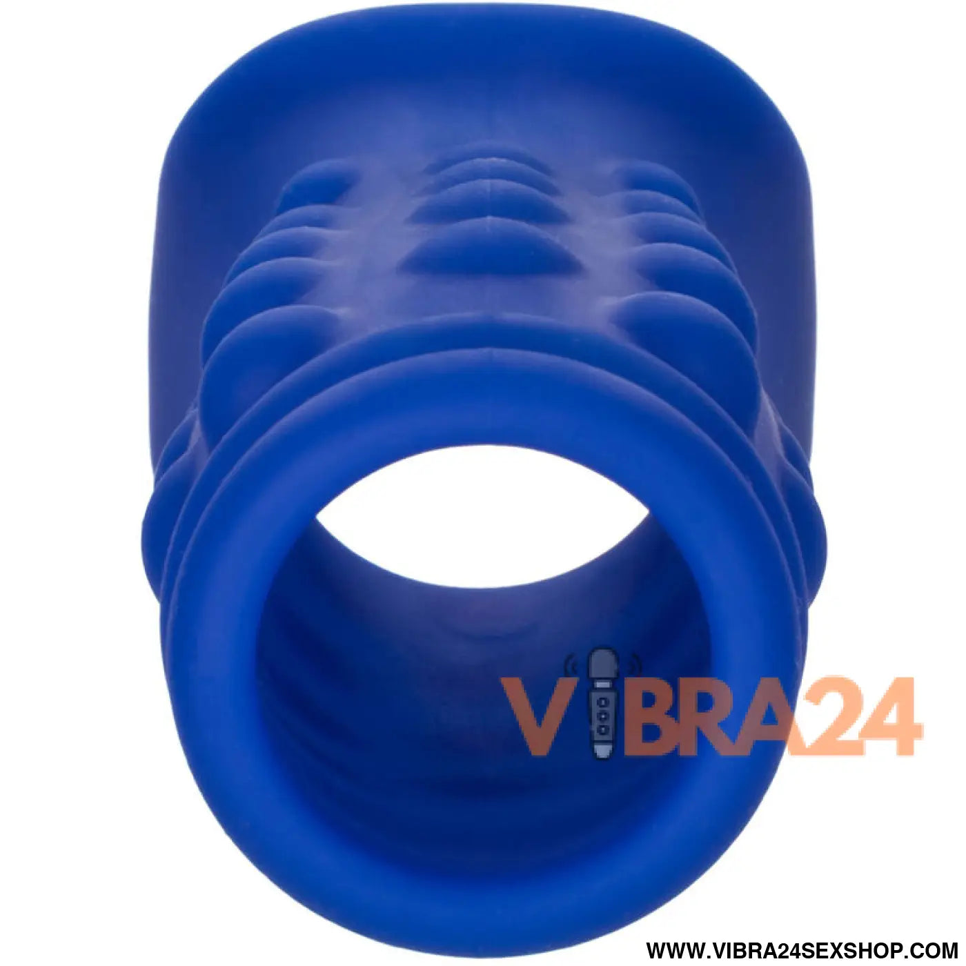 CALEXOTICS - ADMIRAL CAPA PARA PÊNIS COM FRISAS SILICONE LÍQUIDO AZUL