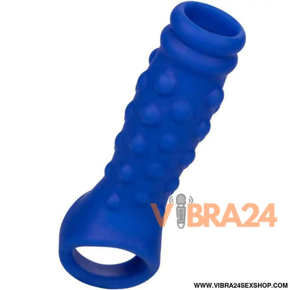 CALEXOTICS - ADMIRAL CAPA PARA PÊNIS COM FRISAS SILICONE LÍQUIDO AZUL