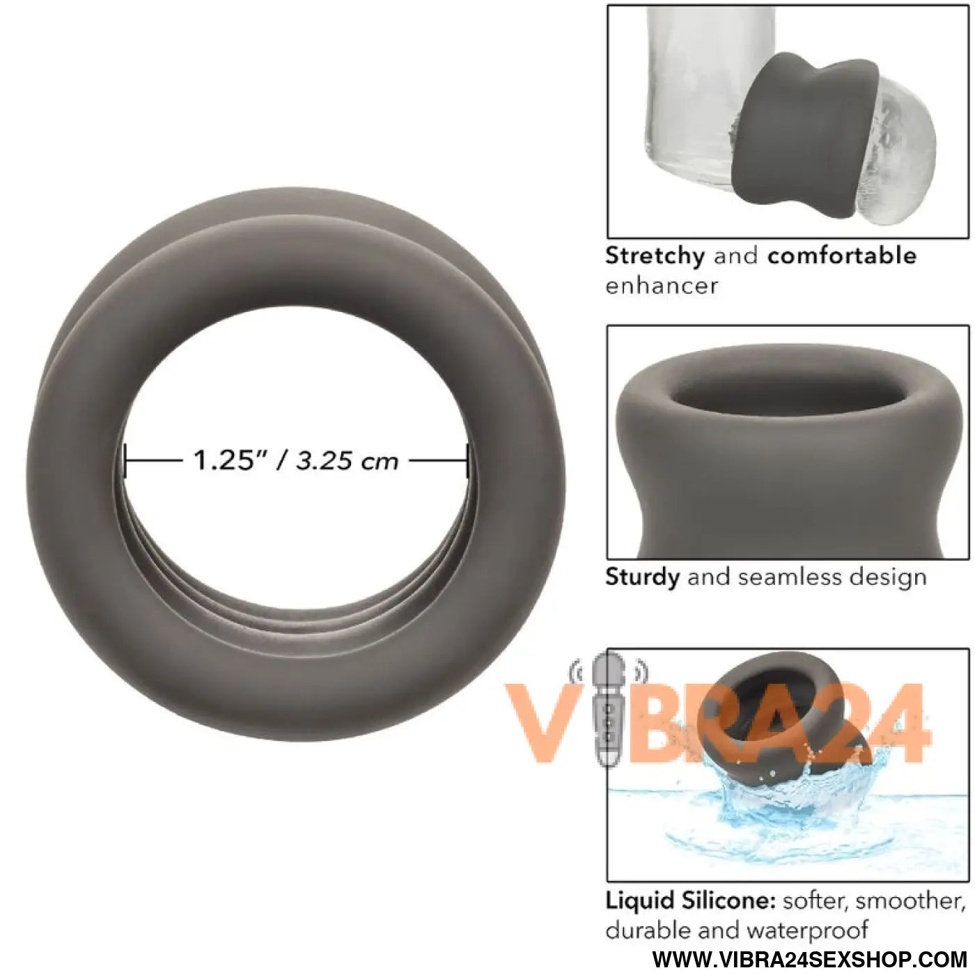 CALEXOTICS - ALPHA ANEL DE ALONGAMENTO SCROTUM PRETO