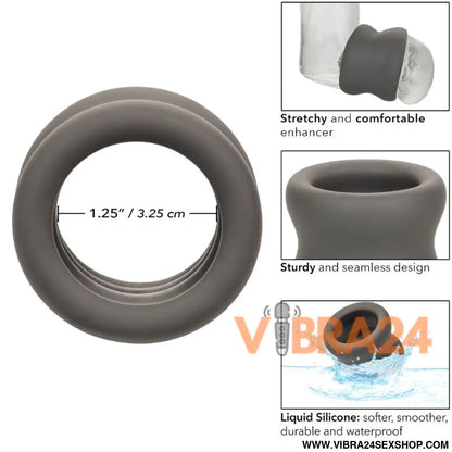 CALEXOTICS - ALPHA ANEL DE ALONGAMENTO SCROTUM PRETO