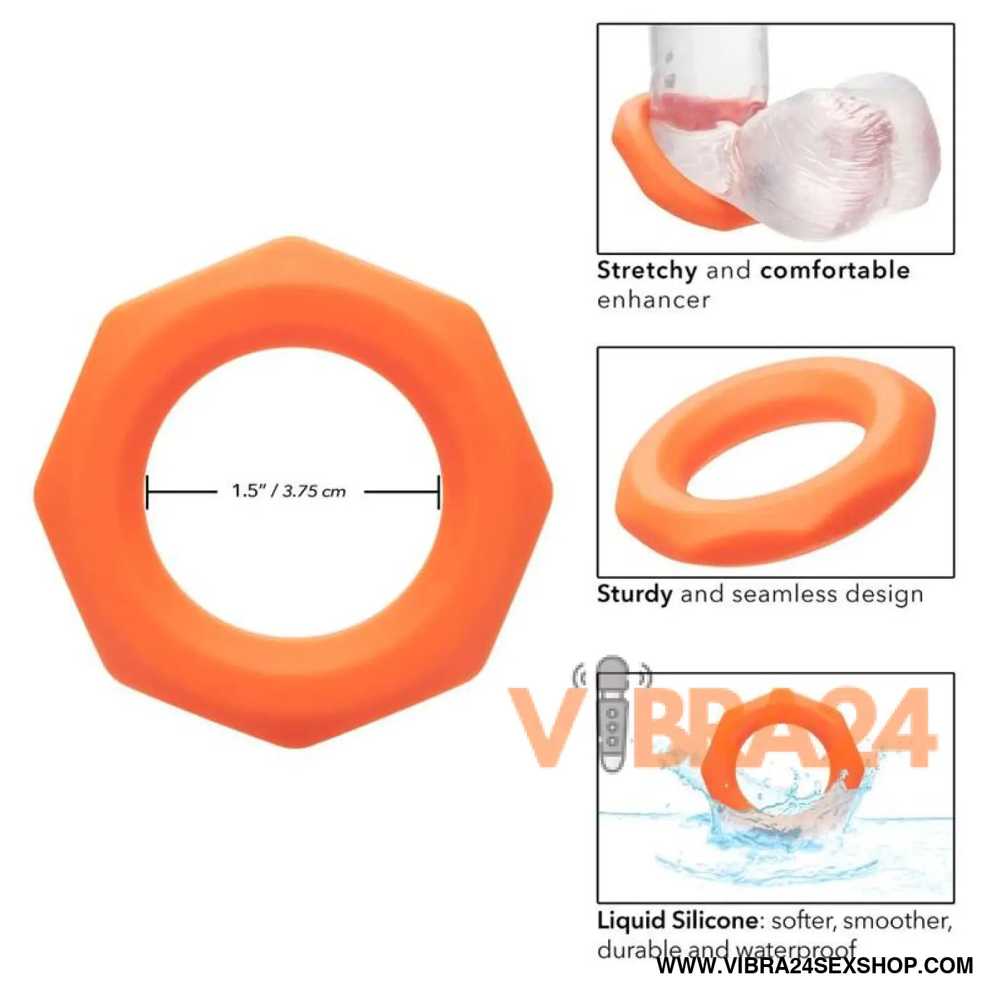 CALEXOTICS - ANEL ALPHA SEXAGON LARANJA