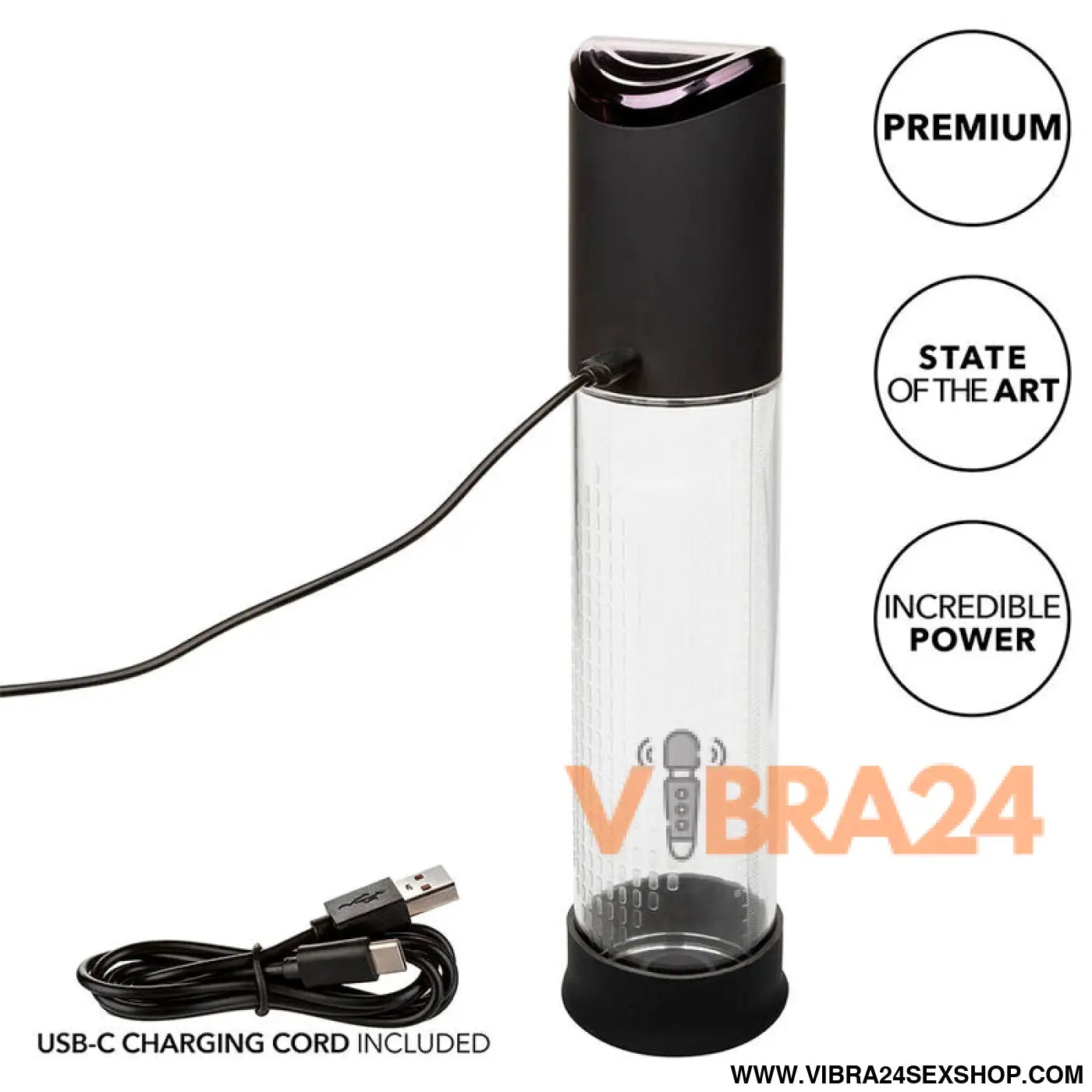 CALEXOTICS - BOMBA DE SUCÇÃO PEAK 4 VELOCIDADES PRETA
