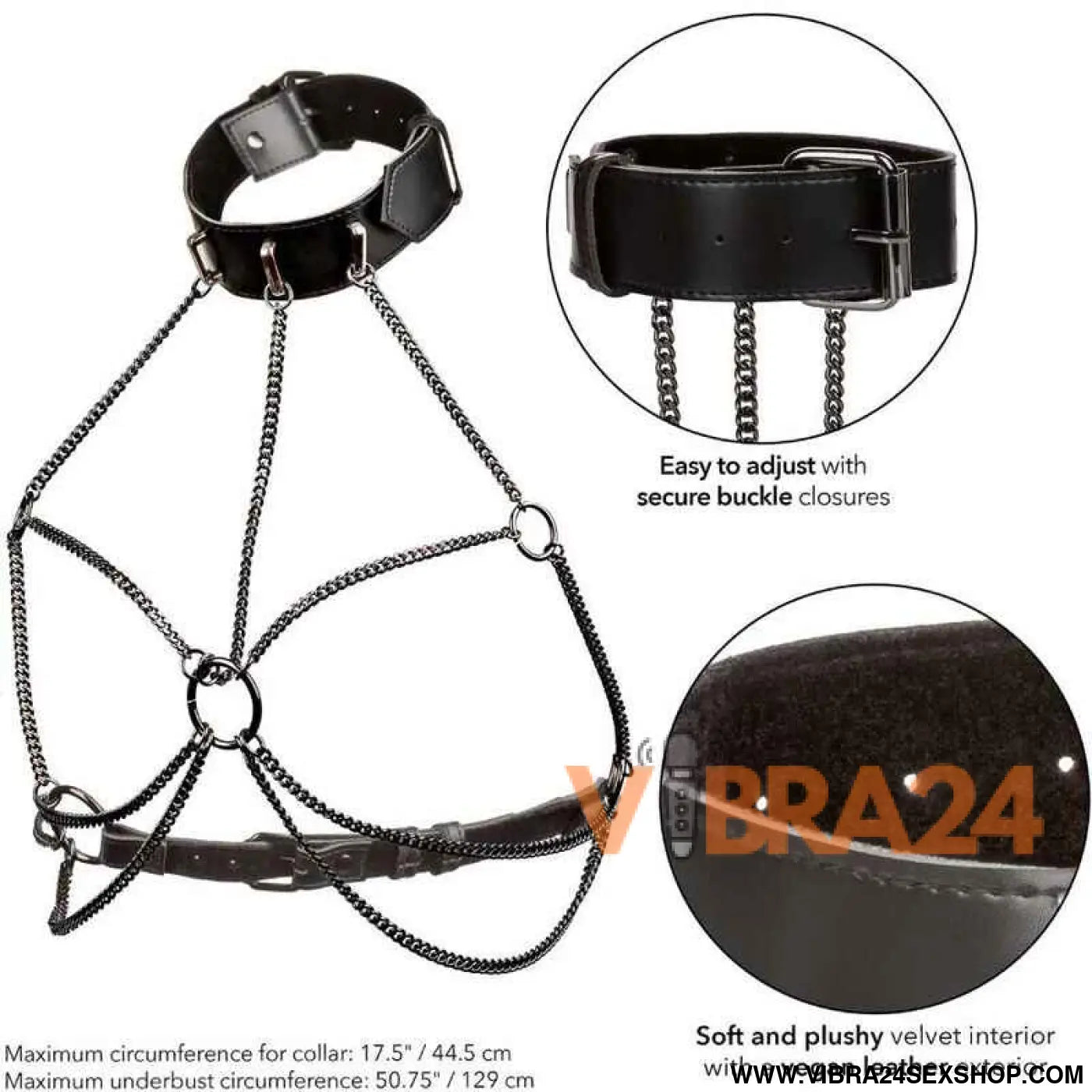 CALEXOTICS - EUPHORIA PLUS SIZE MULTI CHAIN COLLAR ARNÊS