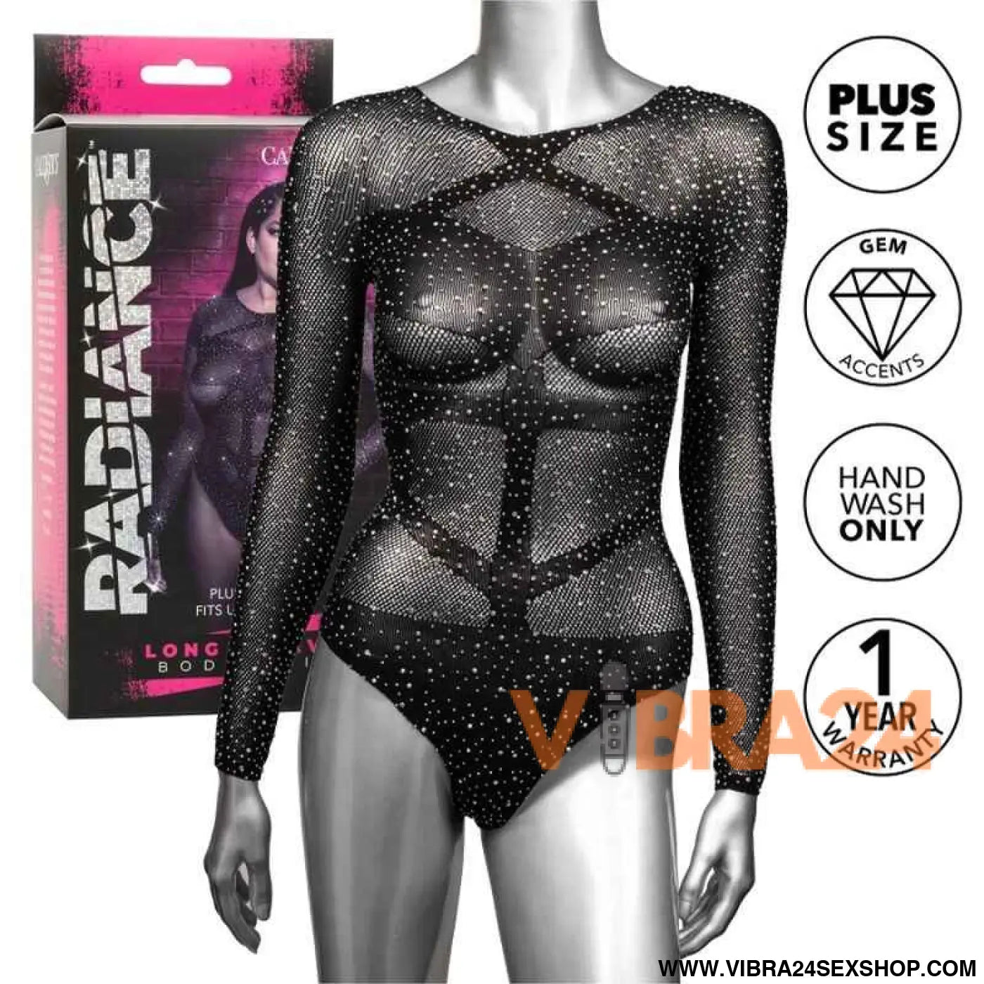 CALEXOTICS - RADIANCE BODY MANGA COMPRIDA RHINE PLUS SIZE