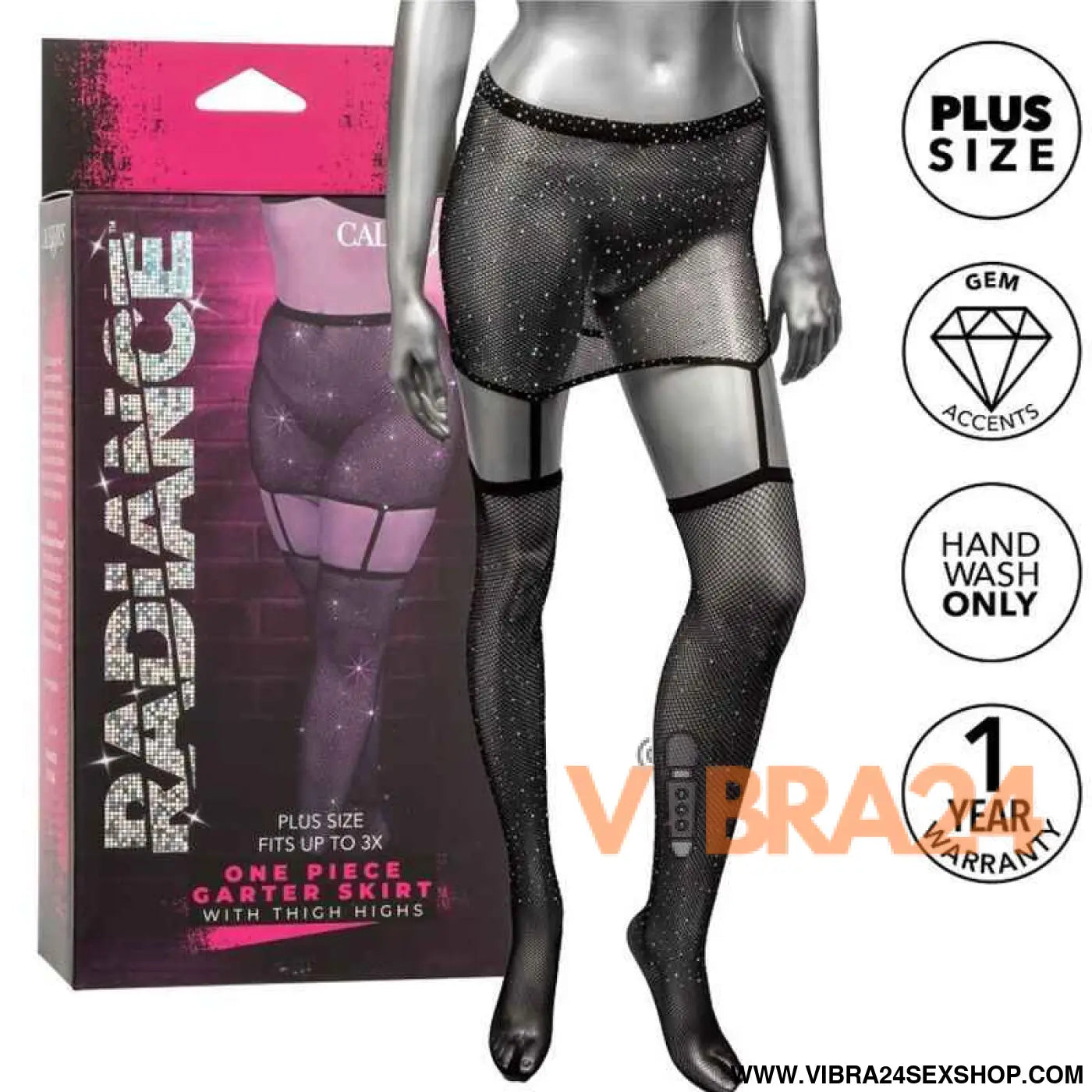 CALEXOTICS - RADIANCE SAIA GARTER COXAS PLUS SIZE