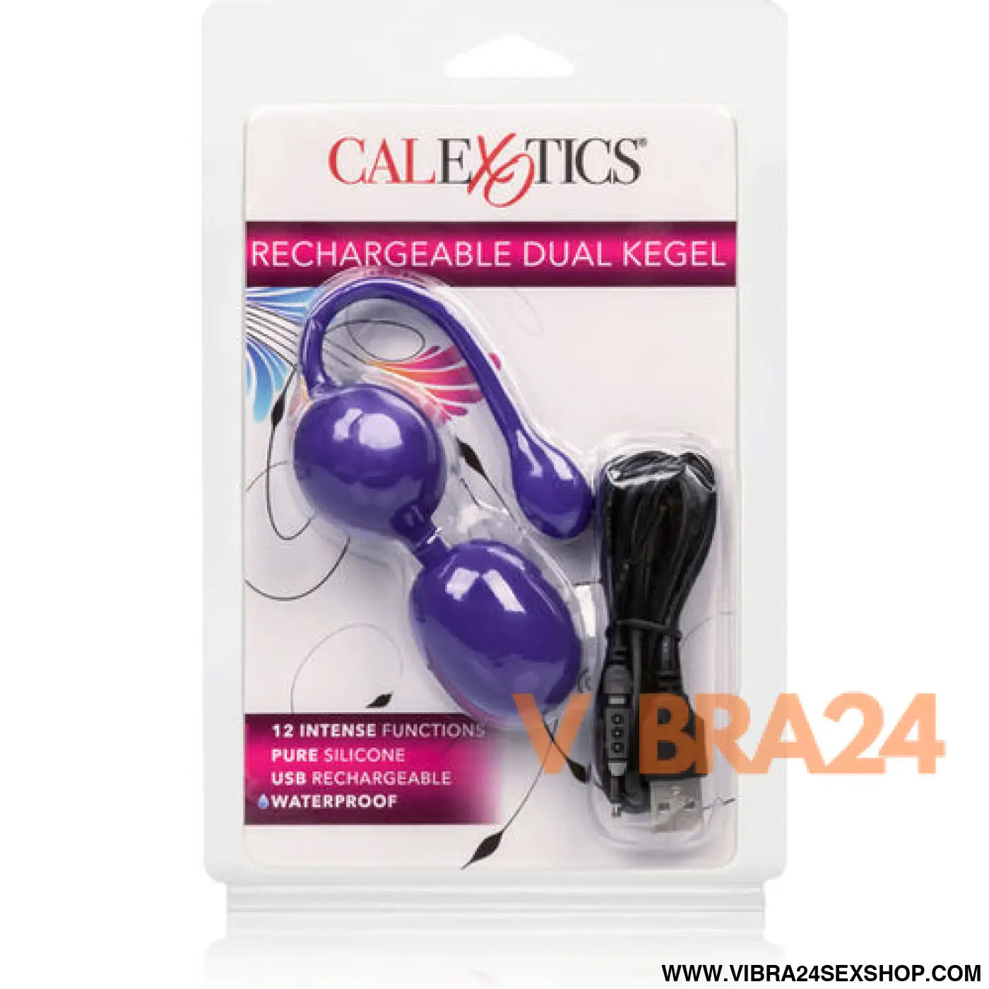 Calexotics Recargable Doble Kegel Morado - Estimulación Intensa y Cómoda - VIBRA24 SEXSHOP