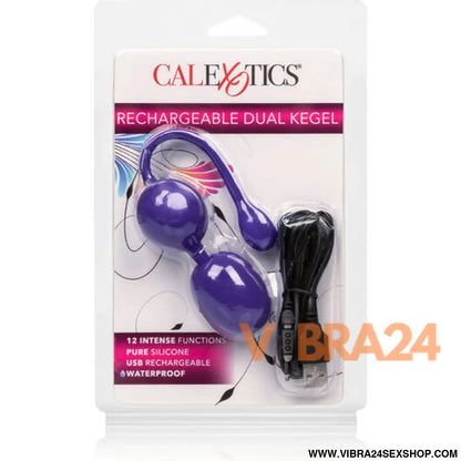 Calexotics Recarregável Duplo Kegel Roxo - Estímulo Intenso e Confortável - VIBRA24 SEXSHOP