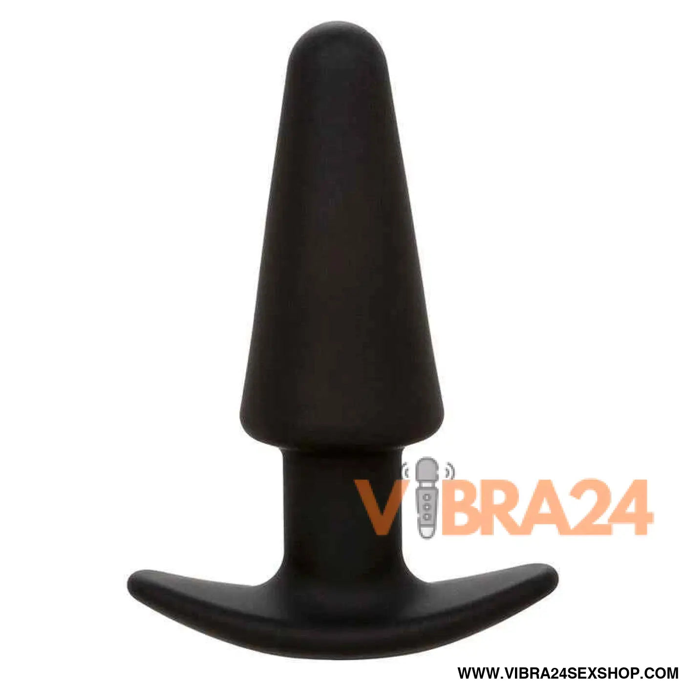 CALEXOTICS - ROCK BOTTOM PLUG ANAL CÔNICO 10 VIBRAÇÕES SILICONE PRETO