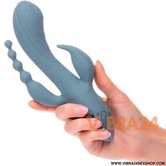 CALEXOTICS - VIBRADOR TRIPLO ECSTASY CINZA