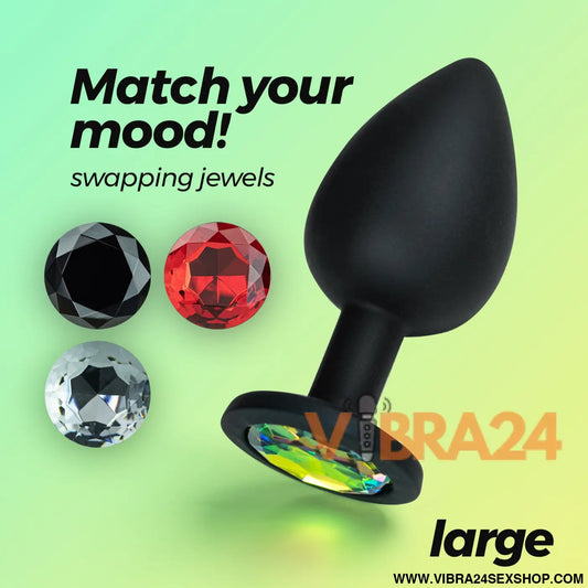 Camileo Crushious – Plug anal com joias intercambiáveis (Grande) | 4 silicone médico premium