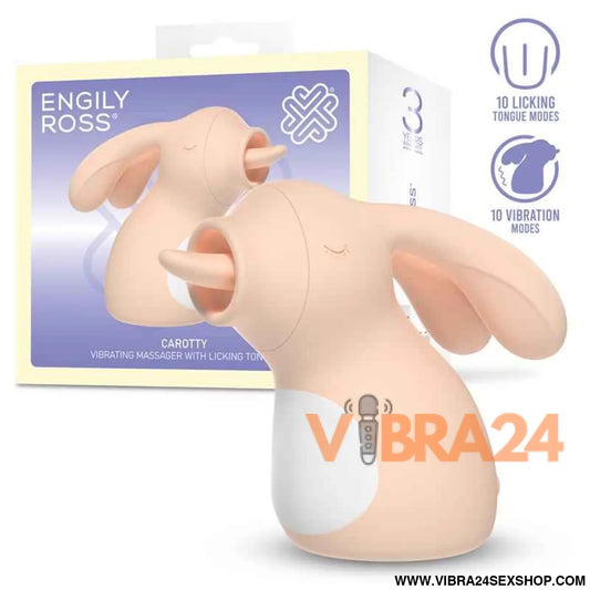 Carotty Massager with Vibration and Licking Tongue