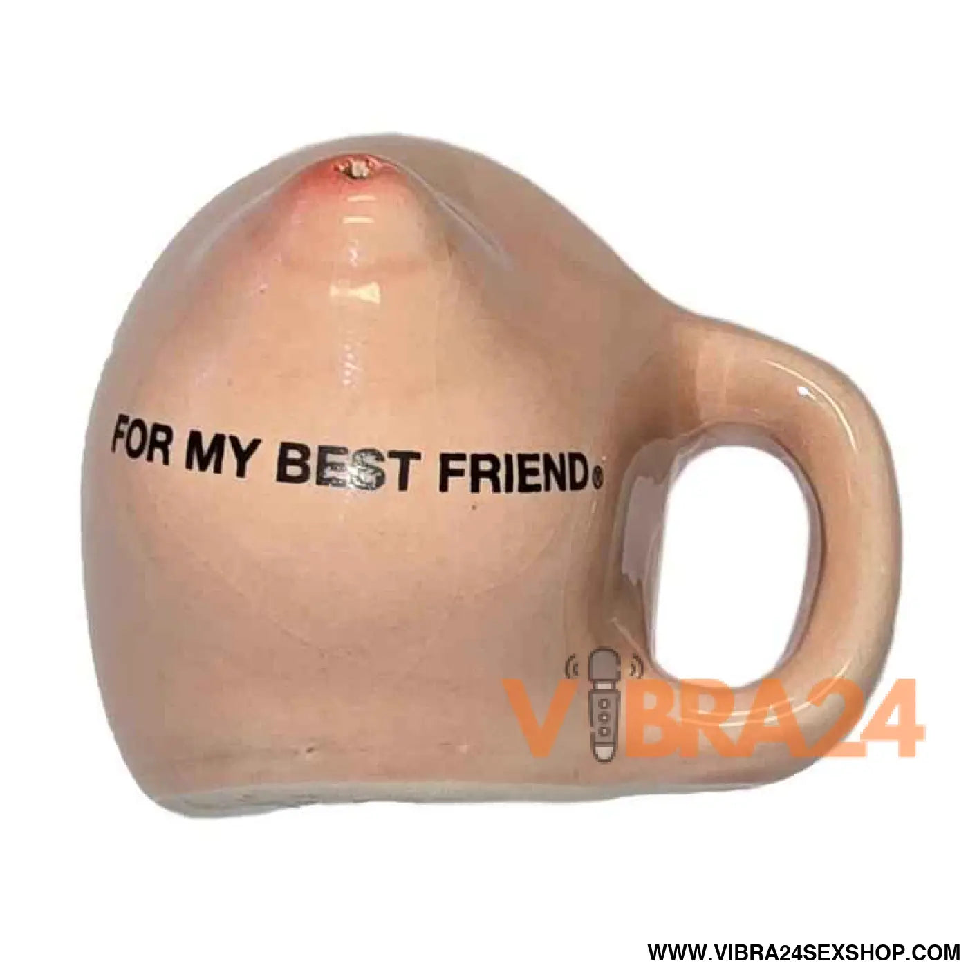 Ceramic breast-shaped fridge magnet