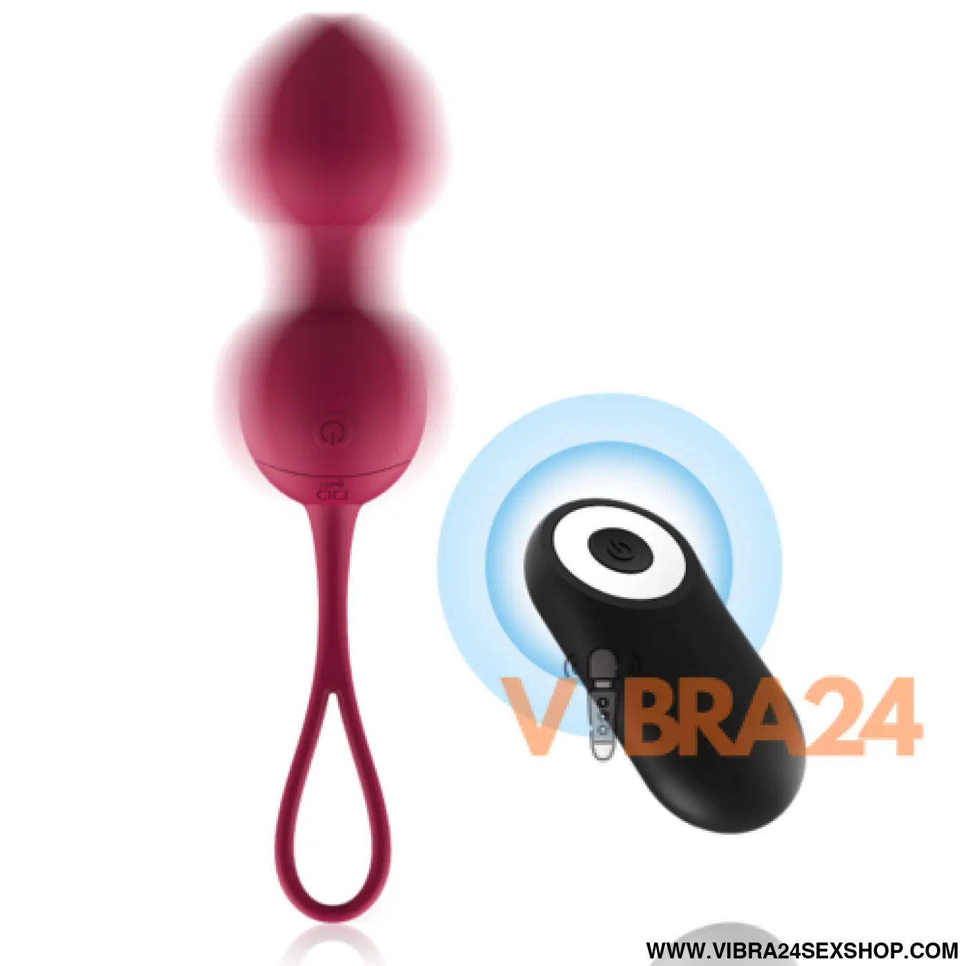 CICI BEAUTY - Controle Remoto Silicone Vibrante Kegel com 3 Esferas de Vibração Premium - VIBRA24 SEXSHOP