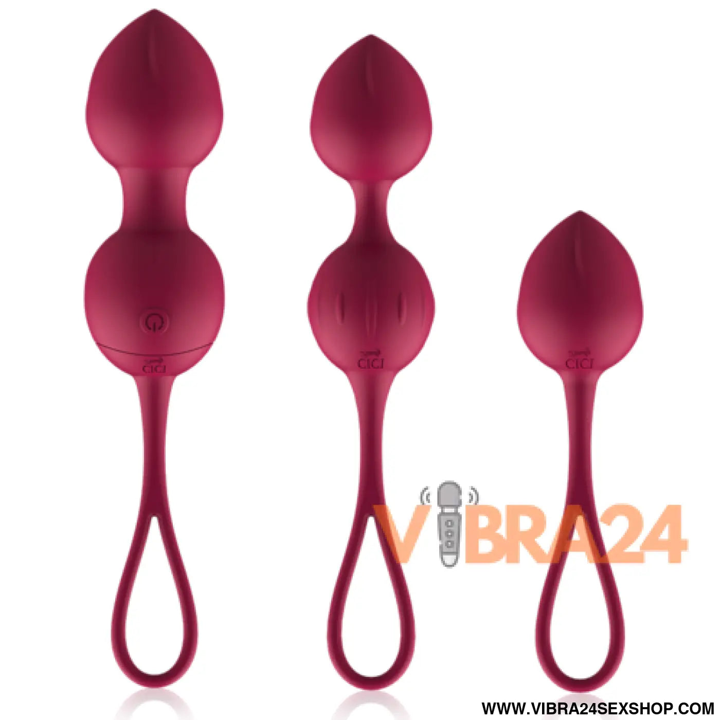 CICI BEAUTY - Controle Remoto Silicone Vibrante Kegel com 3 Esferas de Vibração Premium - VIBRA24 SEXSHOP