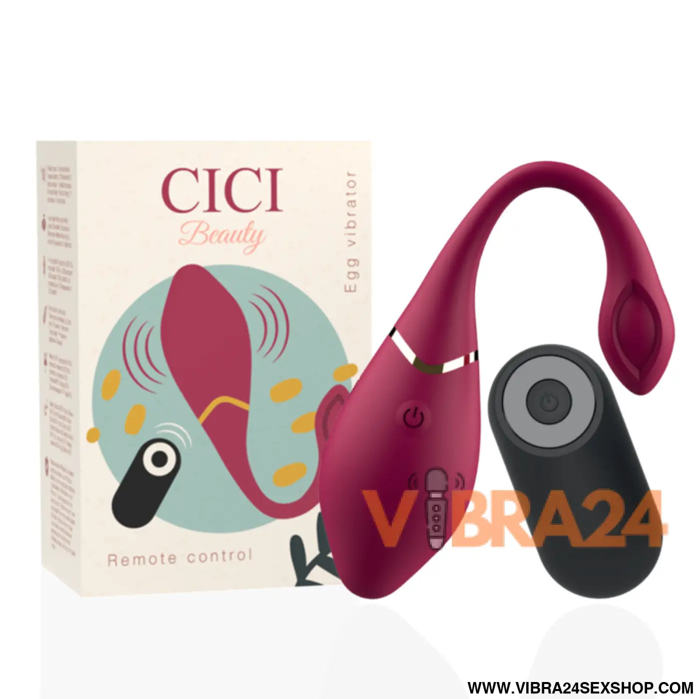 CICI BEAUTY - Vibrador Silicone Controle Remoto Premium Egg - VIBRA24 SEXSHOP