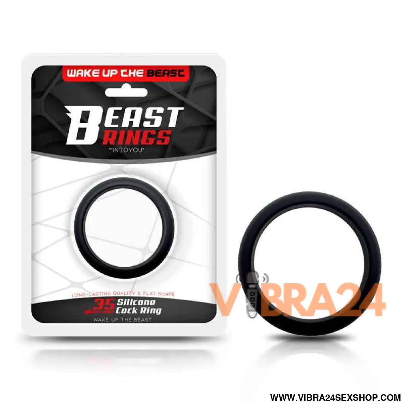 Cock Ring Solid Silicone 3.5 cm Black