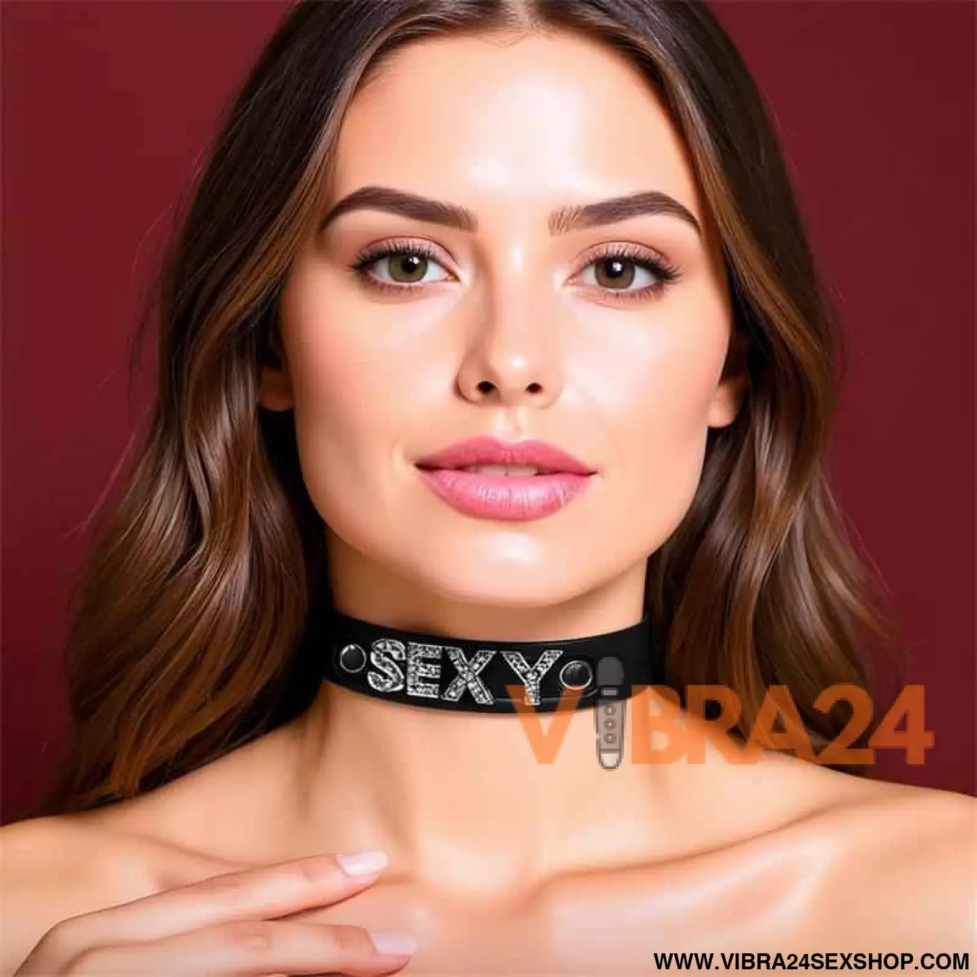 Collar Vegan Leather Sexy One Size