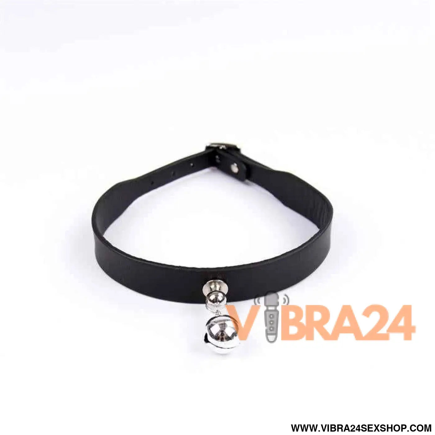 Collar with Bell Adjustable 43 cm Black