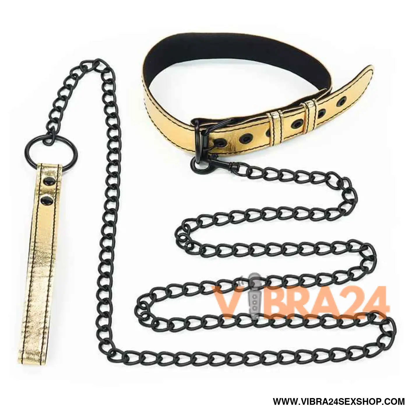 Collar with Leash Bondage Gold