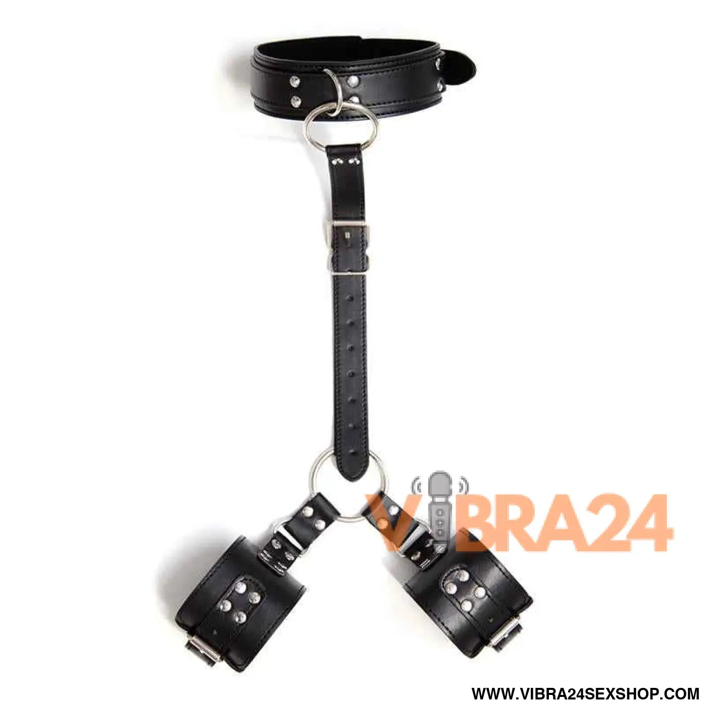 Collar with Restraints Adjustable Black