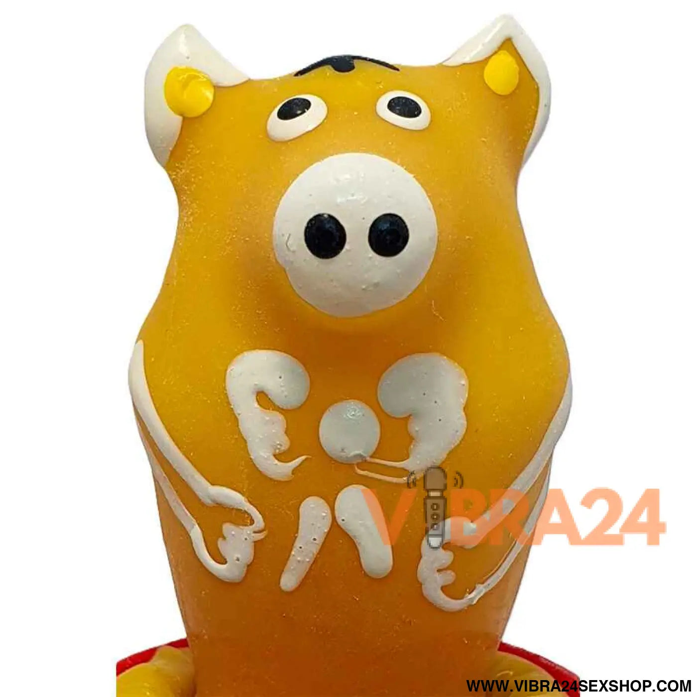 CONDOMERIE - PRESERVATIVOS NOVIDADES PINTADOS À MÃO PORCO SITTING AMARELO
