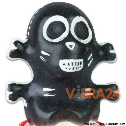 CONDOMERIE - PRESERVATIVOS NOVIDADES PINTADOS À MÃO SKULL BLACK MODELO 1
