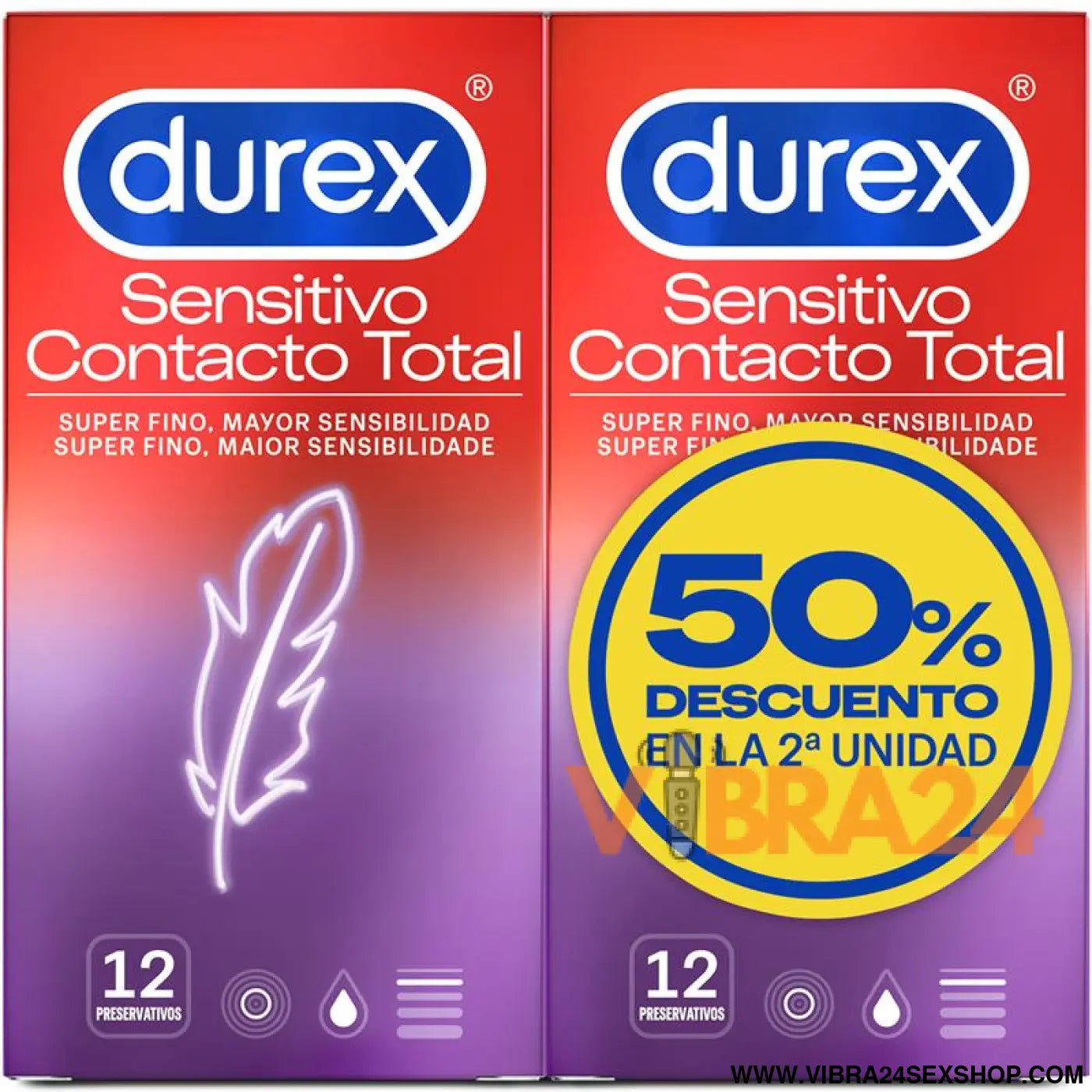 Condoms Super Fine Sensitive Duplo 2 x 12 units