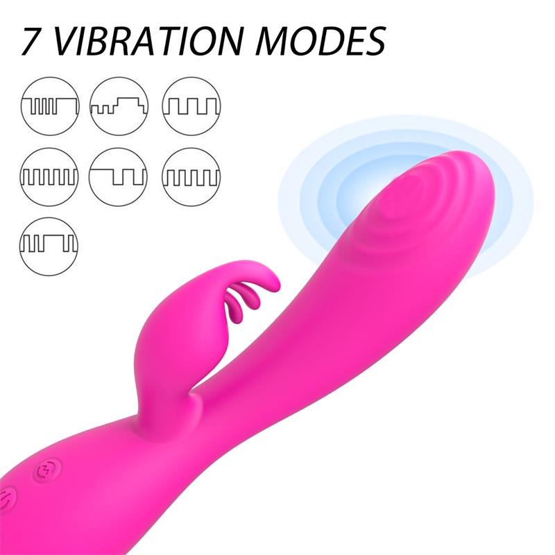 Vibrador Mágico Coelho Fúcsia com Pulsação