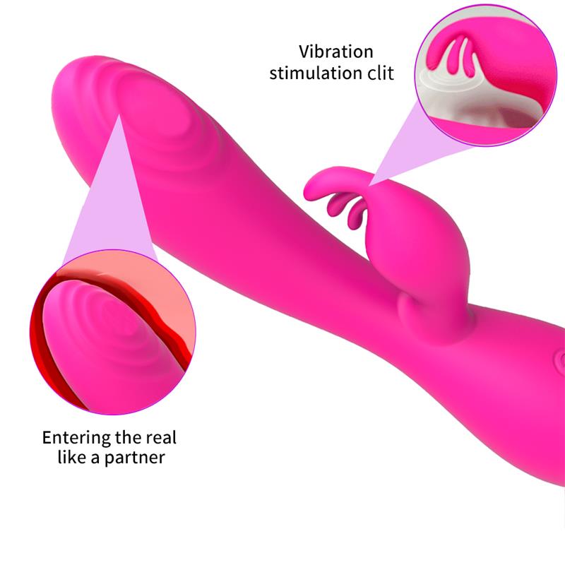 Vibrador Mágico Coelho Fúcsia com Pulsação