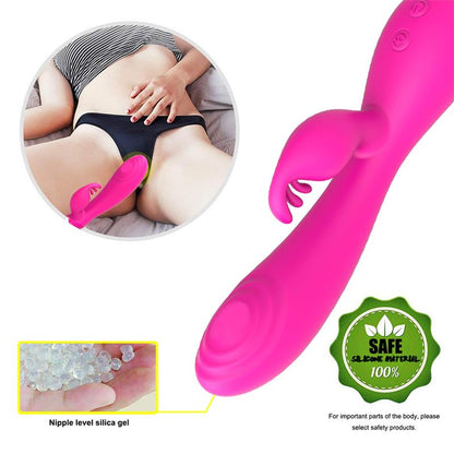 Vibrador Mágico Coelho Fúcsia com Pulsação