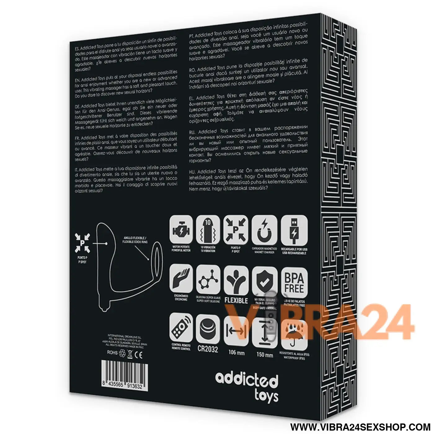 Conjunto Addicted Toys Anel Peniano e Plug Anal