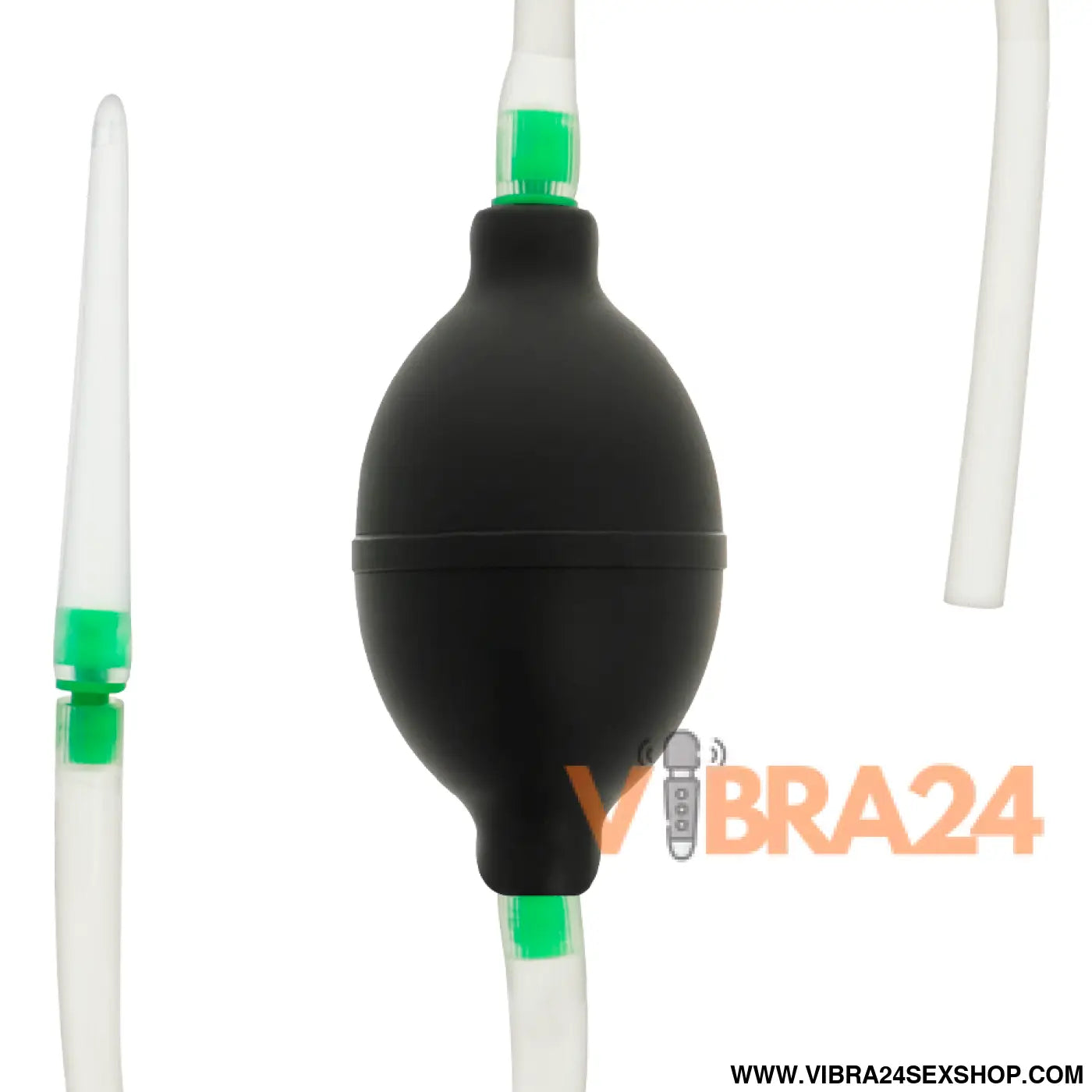 Conjunto de enema preto Addicted Toys com pêra anal silicone