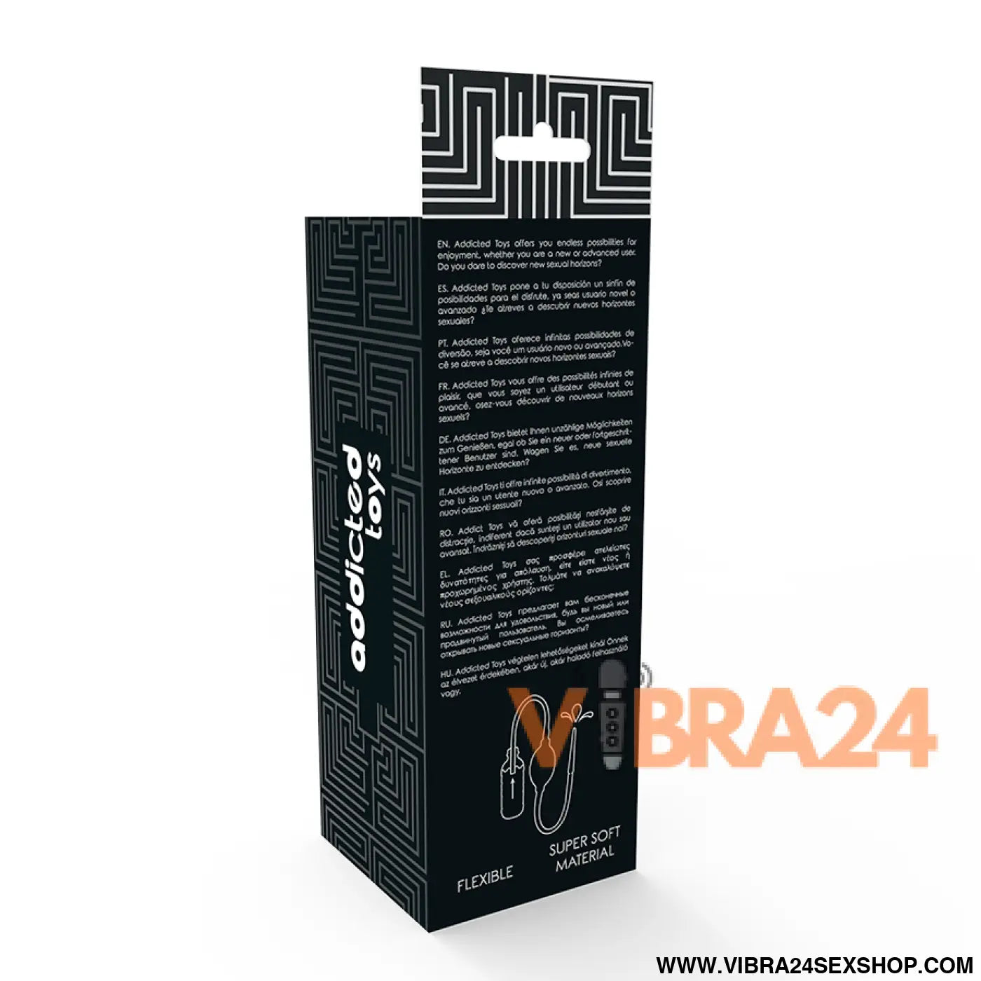 Conjunto de enema preto Addicted Toys com pêra anal silicone