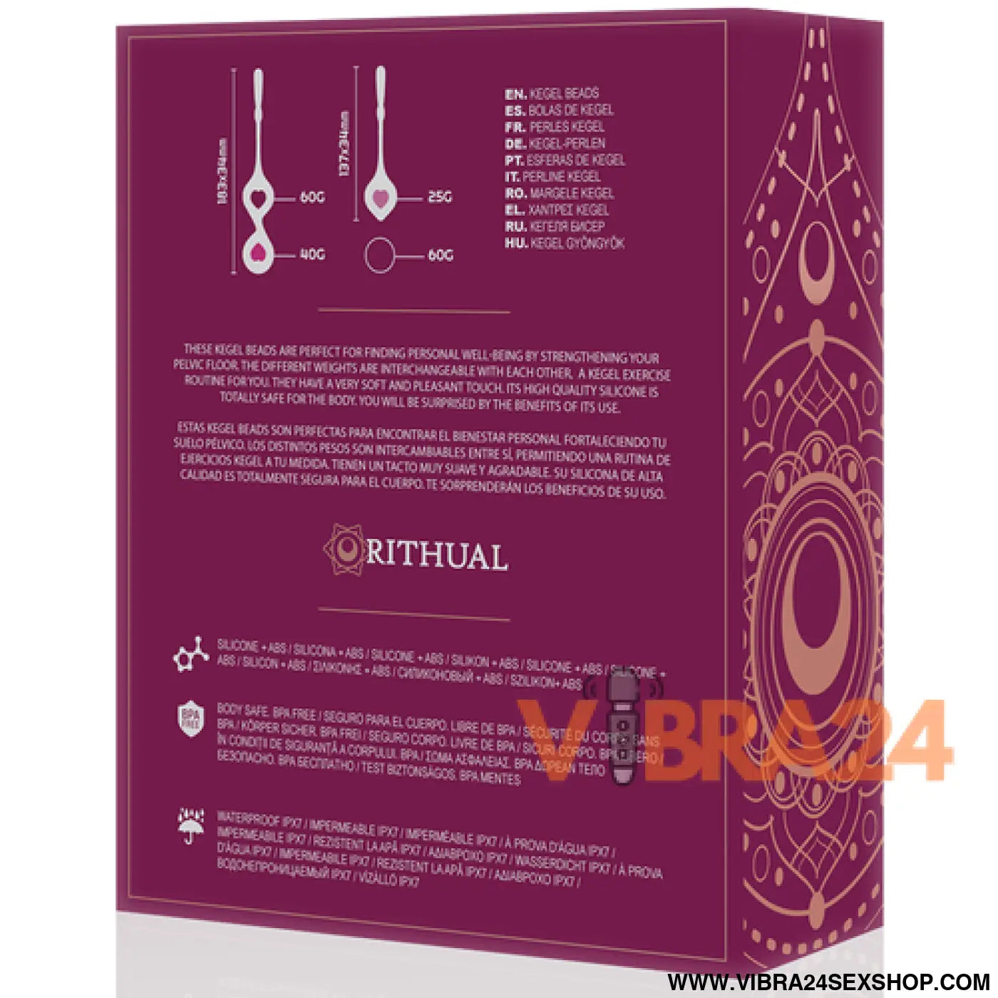 Conjunto de Treinamento Pélvico RITHUAL - Orquídea para Fortalecimento e Bem-Estar - VIBRA24 SEXSHOP