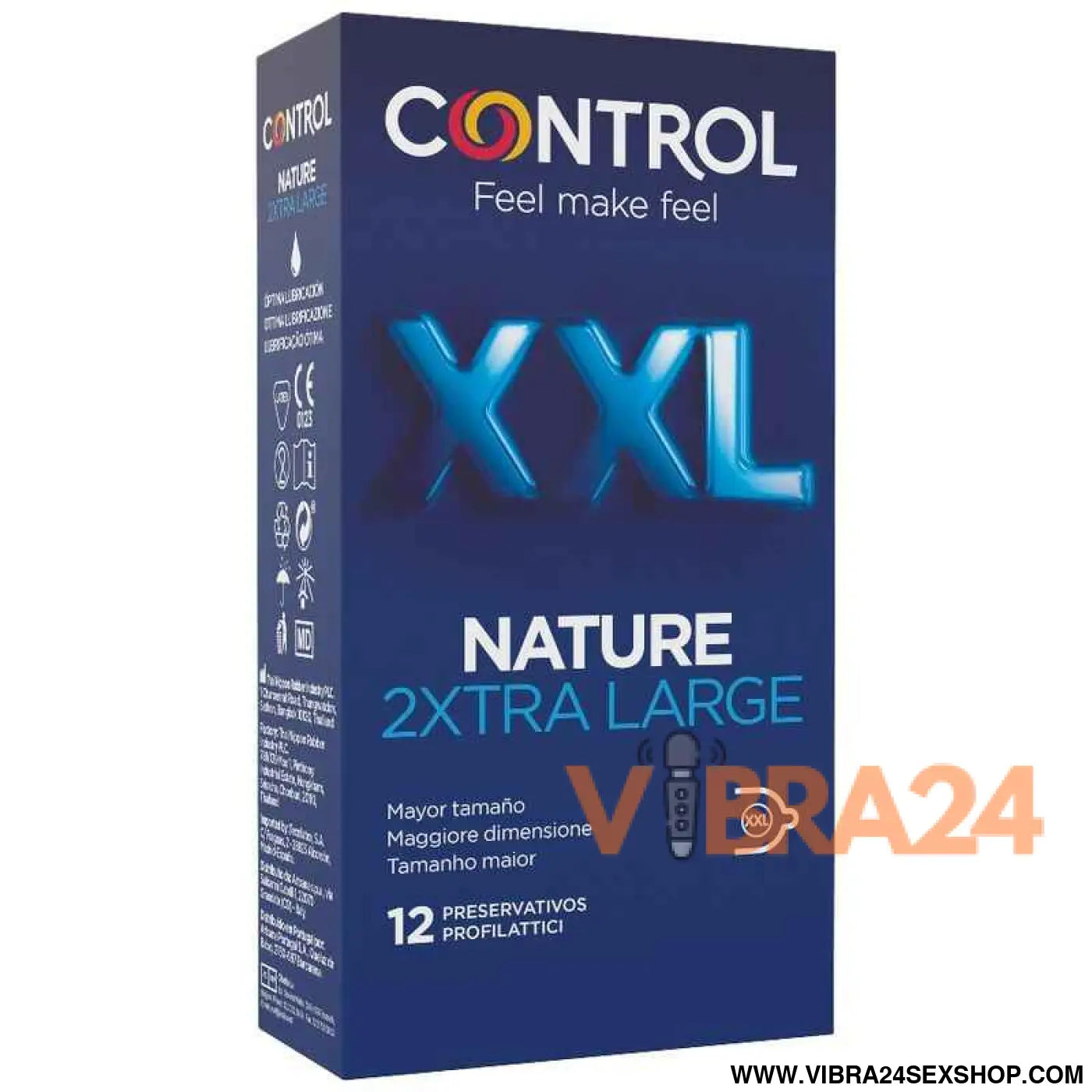 CONTROL - NATURE PRESERVATIVOS 2XTRA GRANDES XXL - 12 UNIDADES