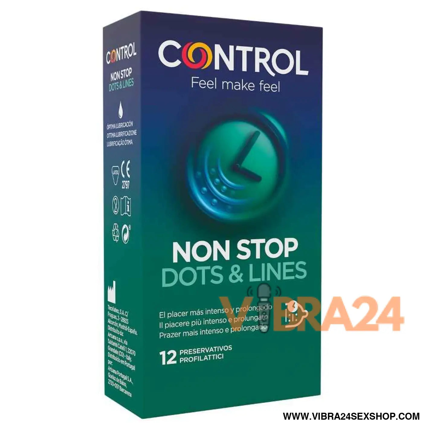 CONTROL - NONSTOP DOTS AND LINES CONDOMS 12 UNITS