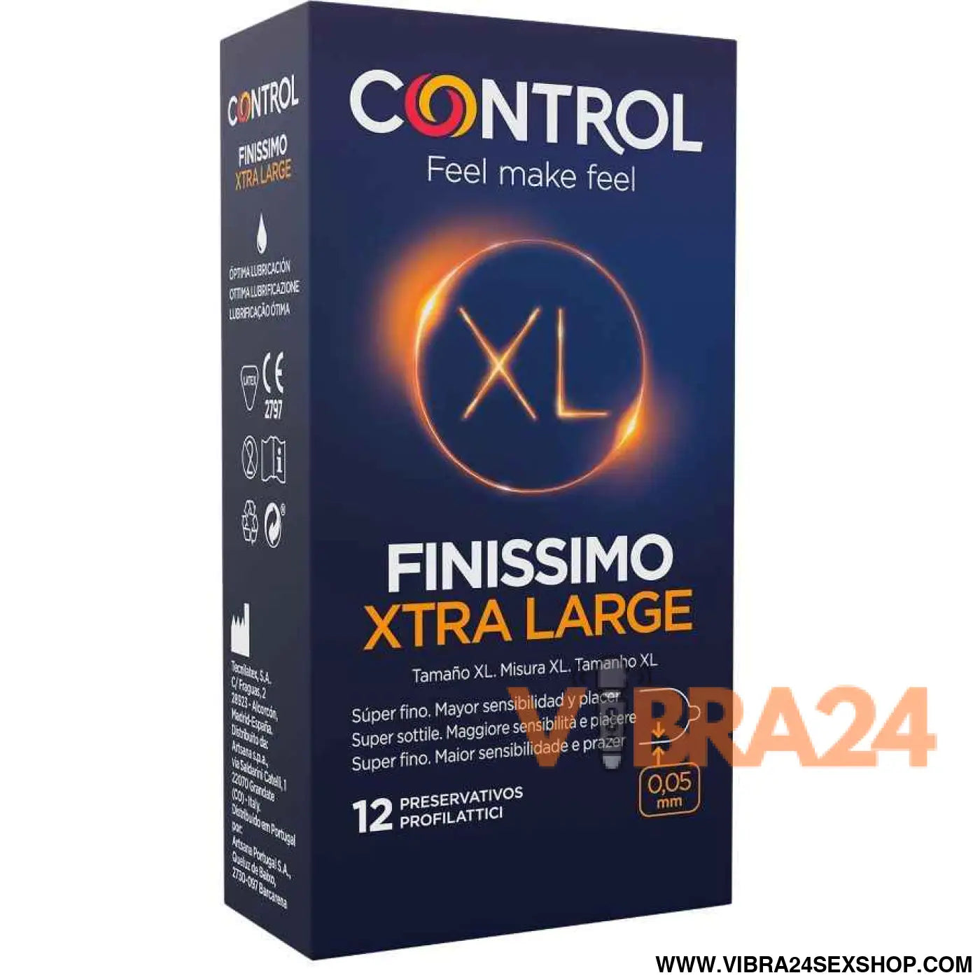 CONTROL - PRESERVATIVOS FINISSIMO XL 12 UNIDADES