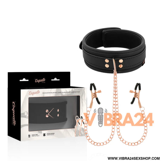 COQUETTE CHIC DESIRE - COLAR FANTASY NIPPLE CLAMP COM FORRO DE NEOPRENE