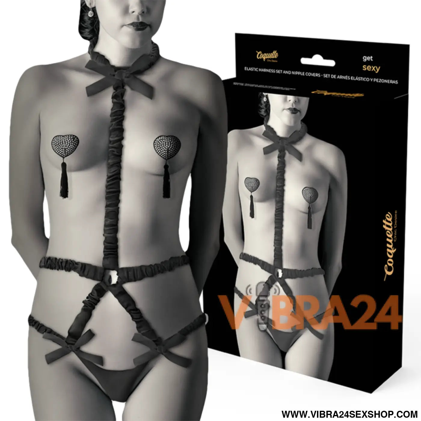 COQUETTE CHIC DESIRE - CONJUNTO DE LINGERIE COM CAPAS BICO DELUXE