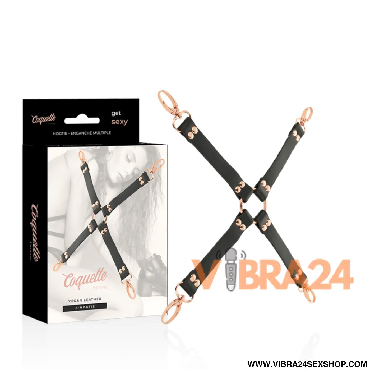 COQUETTE CHIC DESIRE - FANTASY HOG TIE COURO VEGANO