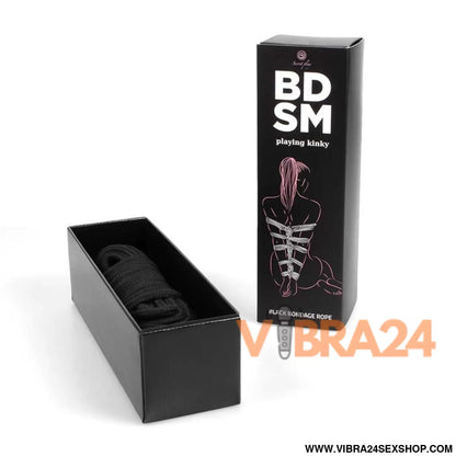 Corda de Bondage Preta 10 m - Aventura e Conforto na Exploração