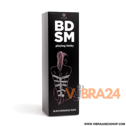 Corda de Bondage Preta 10 m - Aventura e Conforto na Exploração