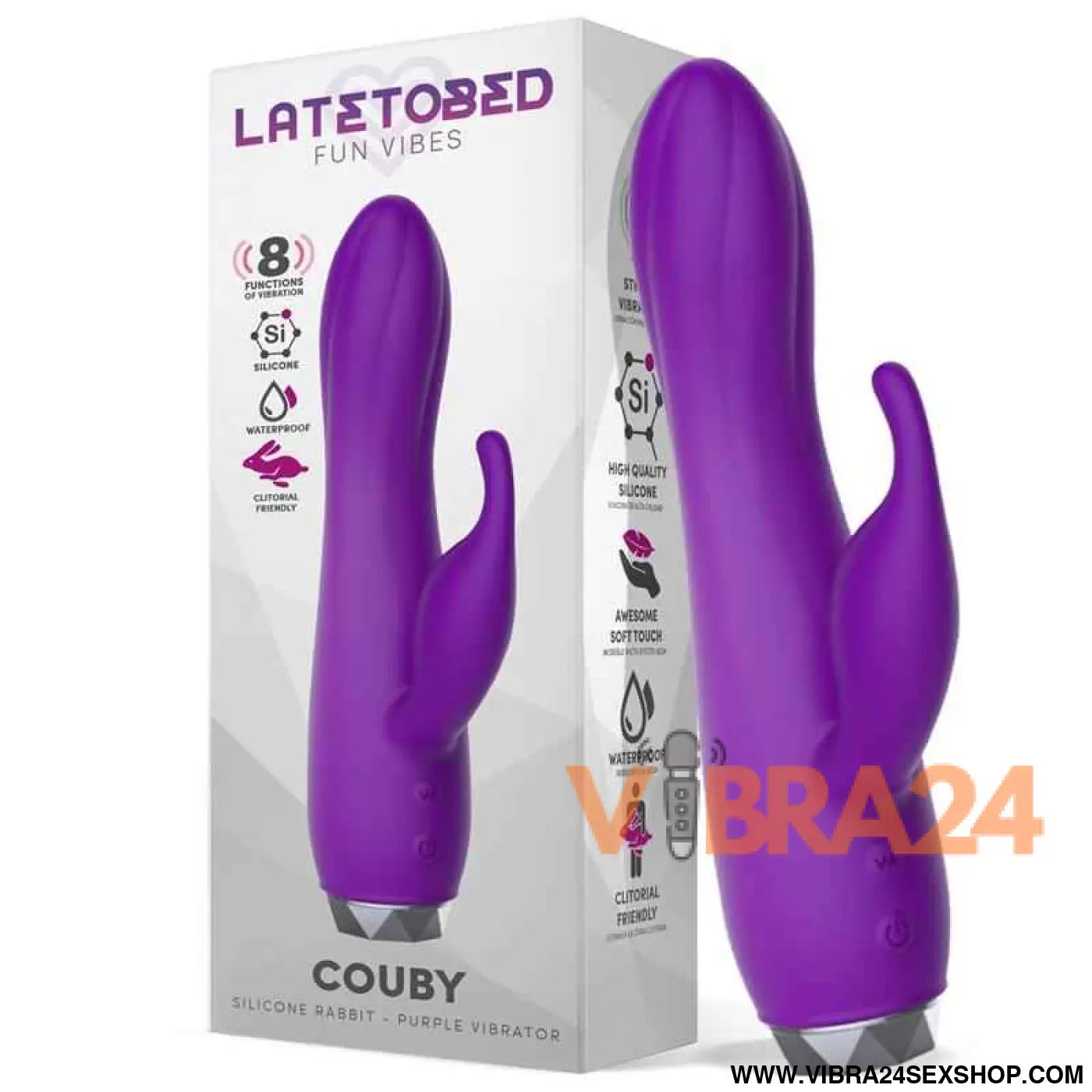 Couby Silicone Rabbit Purple Vibrator