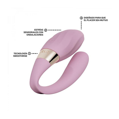 LELO – Tiani Twist: Massageador Duplo para Casais com Tecnologia SmoothRise™, 10 Modos e Controlo por App em Rosa Suave